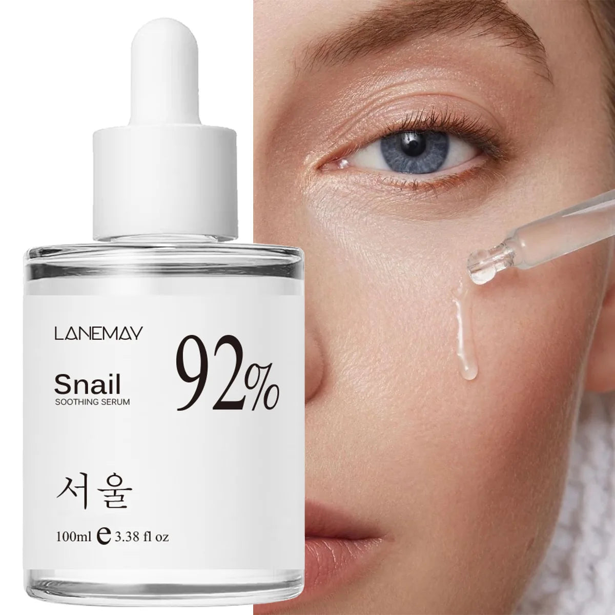 100ml 92% Snail Soothing Facial Essence Face Serum